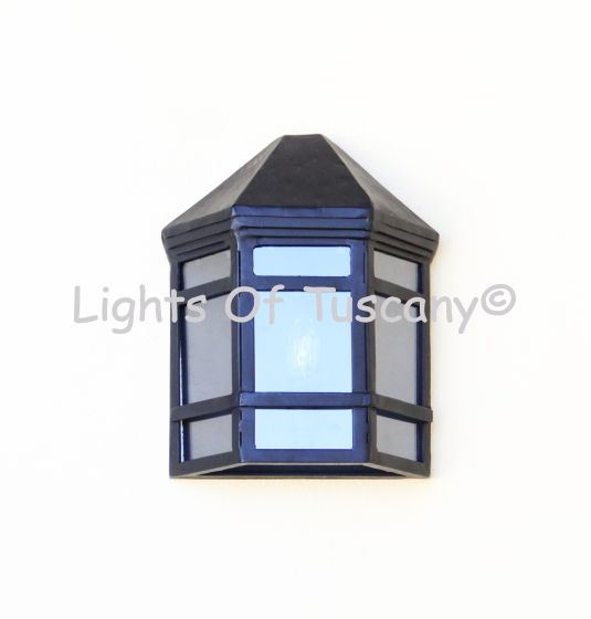 7024-PK Contemporary Outdoor Iron Pocket Wall Light