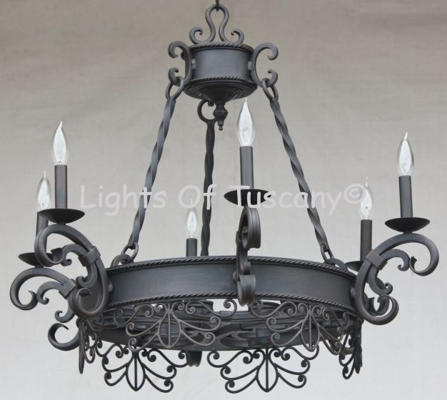 1436-6 Spanish Style Chandelier 