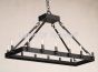 2392-14 Wrought Iron Contemporary Style Linear Chandelier