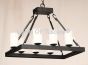 2801-8GL Wrought Iron Contemporary Linear Chandelier