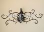 7019-1SC  Santa Barbara Colonial Wrought Iron Outdoor Mustache Light 