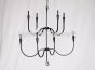 1184-8 Rustic Style 2 Tier Forged Iron Chandelier