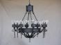 1260-8 Gothic Medieval Style Iron Chandelier Castle Middle Ages Style