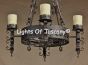 1236-4 Tuscan/Mediterranean Style Wrought Iron Chandelier