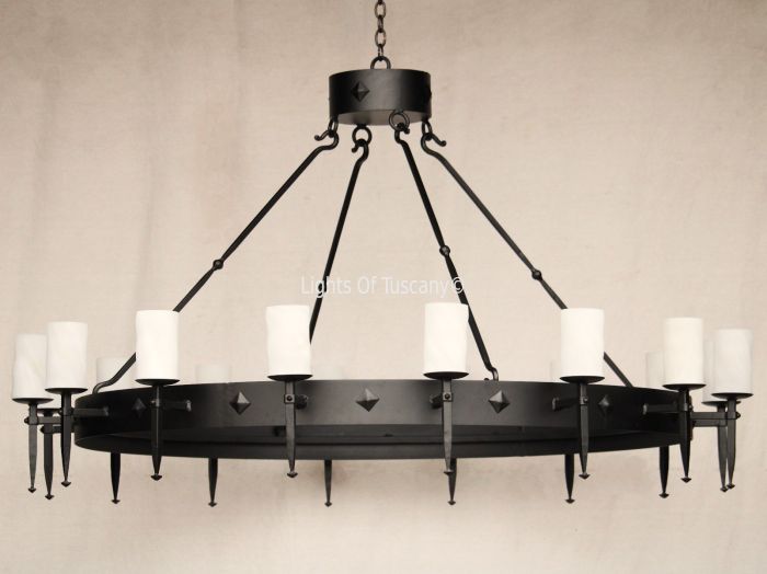 1079-16GL Wrought Iron Contemporary Style Chandelier