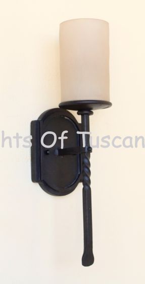 5129-1GLS Spanish Contemporary Indoor Iron Wall Sconce