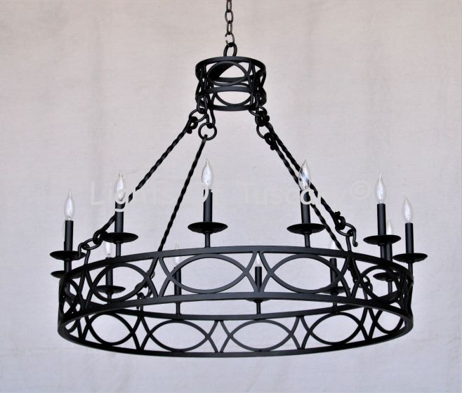 1076-8 Spanish Contemporary Iron Chandelier