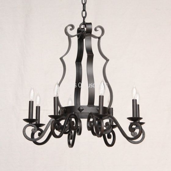 1061-8 Wrought Iron Contemporary Chandelier