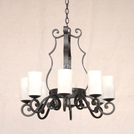 1062-8 Wrought Iron Contemporary Style Chandelier