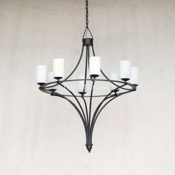 1250-8GL Wrought Iron Contemporary Chandelier