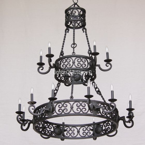 1284-18 Tuscan 2 Tier Chandelier