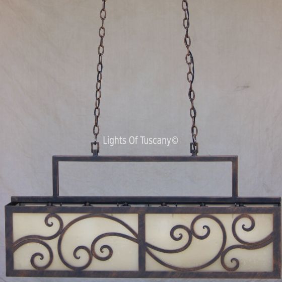 Contemporary Chandelier-Wrought Iron