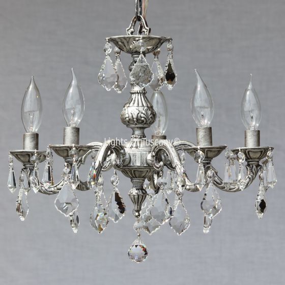 Solid brass candelabra crystal chandelier