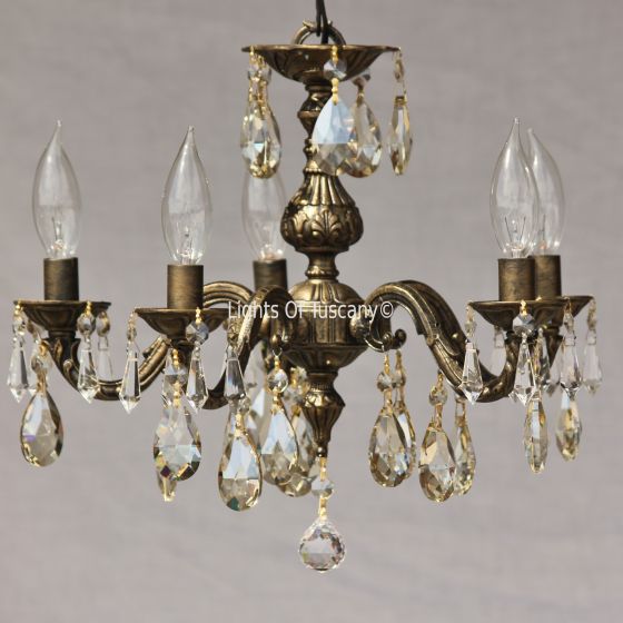 Solid brass candelabra crystal chandelier