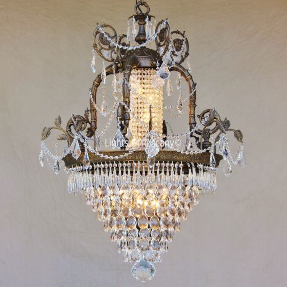 Crystal Chandelier-Hand Forged-Wrought Iron
