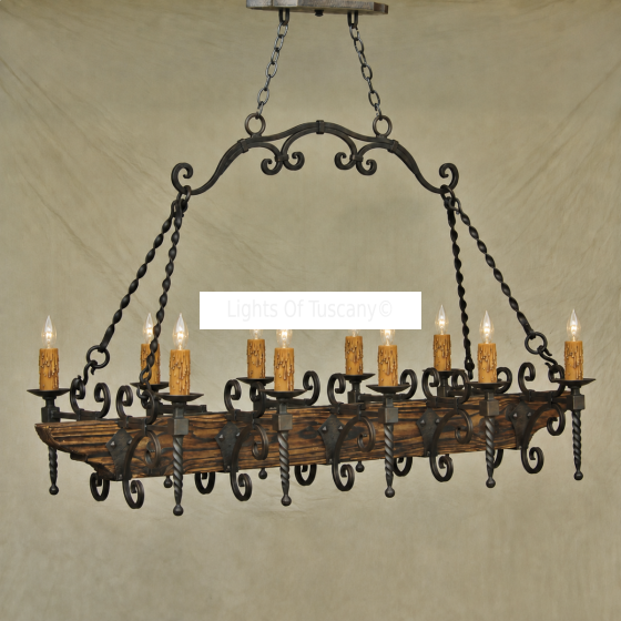 Spanish Revival chandelier, wrought iron chandelier, wood beam chandelier, Spanish chandelier, Spanish Colonial chandelier, rustic wood chandelier, wrought iron wood chandelier, Hacienda chandelier, Mediterranean chandelier, Tuscan chandelier, Old World c