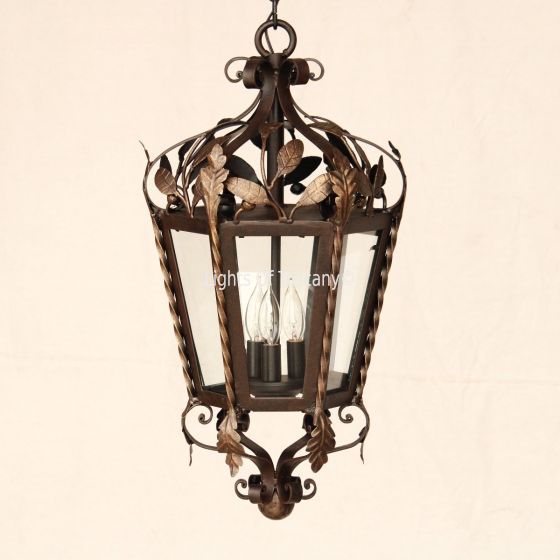 2173-3 Tuscan Mediterranean Style Wrought Iron Hanging Pendant Light