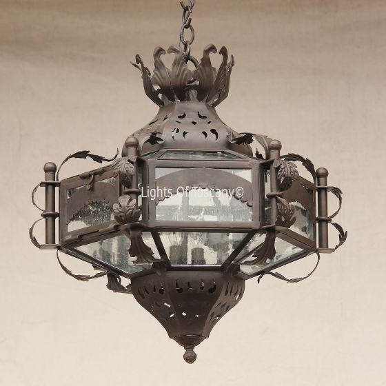 2215-6 Spanish-Moorish Lantern Chandelier