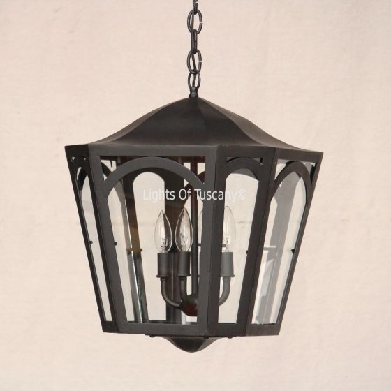 2223-3 Wrought Iron French Mediterranean Style Hanging Lantern