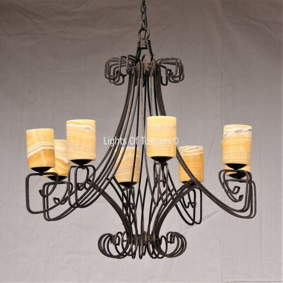 Contemporary Wrought Iron Chandelier
