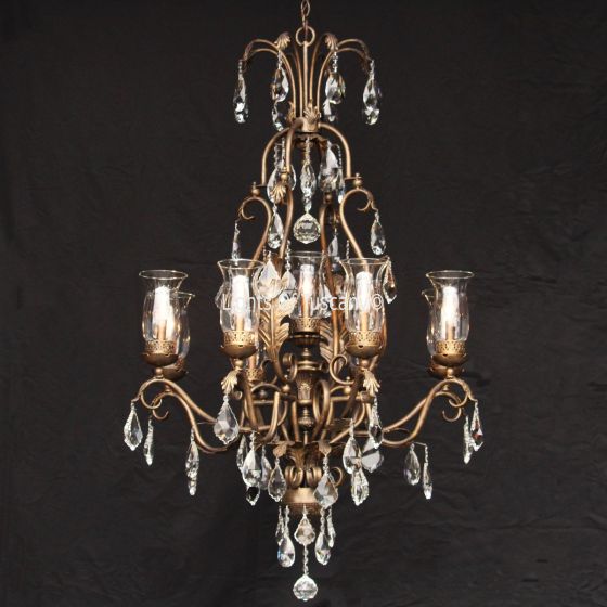 3103-7 Wrought Iron Italian Mediterranean Style Chandelier