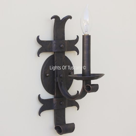 Spanish Revival Wall Sconce, Old World Wall Sconce, Castle Wall Sconce, Wall Light, Candle Wall Sconce