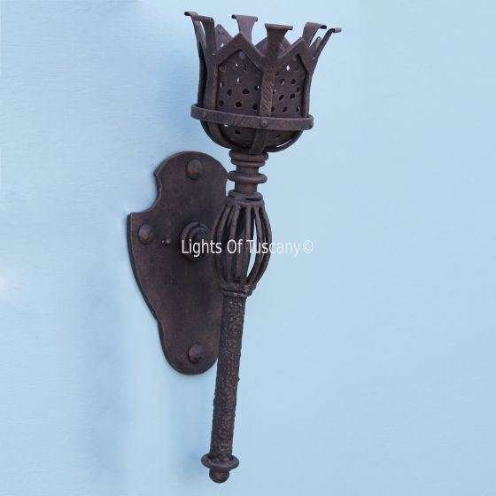 Gothic wall sconce -Wrought Iron