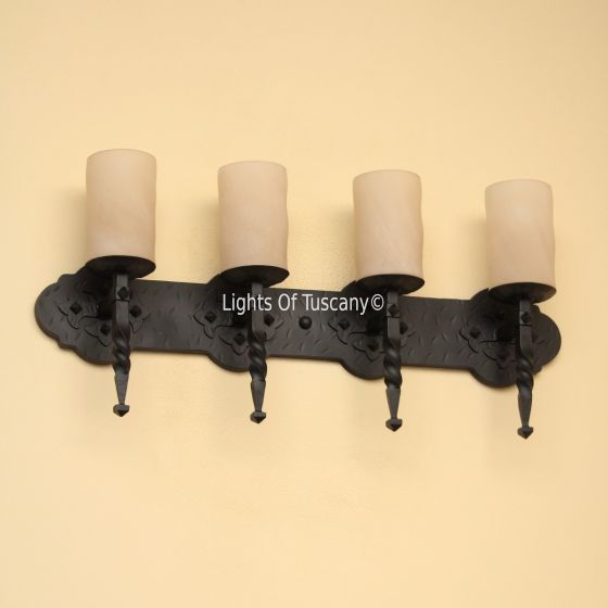 5535-4 Spanish Revival Style 4 Light Bathroom Vanity Bar Light