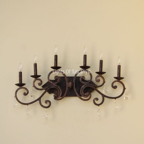 5712-6 Tuscan Style Wrought Iron Wall Sconce