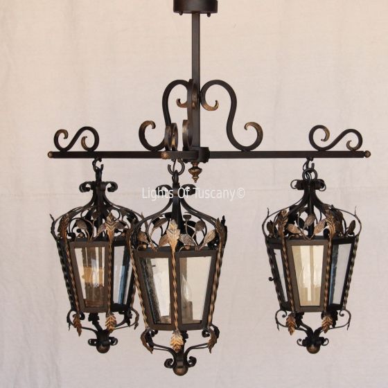 6195-3 Tuscan Style Outdoor Pendant Light