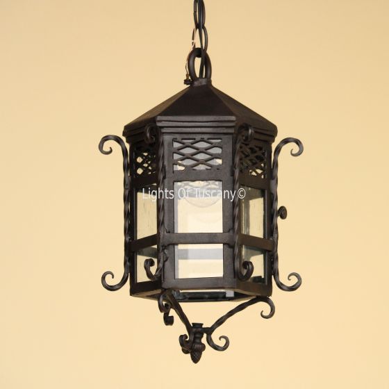 Santa Barbara Outdoor Hanging Lantern, Outdoor Hanging Lantern, Spanish Colonial Hanging Lantern