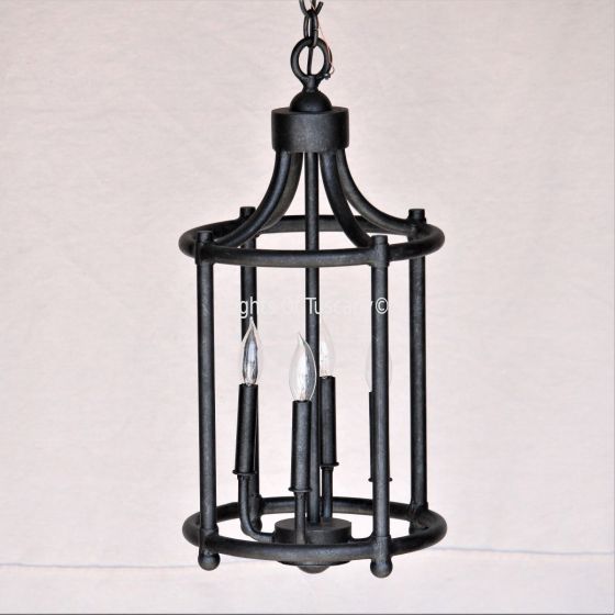 6516-3 Old World Rustic Style Iron Pendant Light