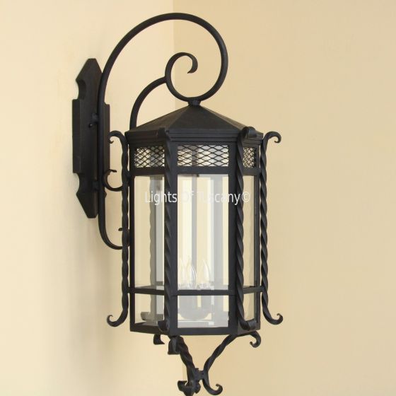 Spanish Colonial Wall lantern, Outdoor Spanish Light, Outdoor Lighting, Dark Sky Lighting, Mediterranean Outdoor Light, Rustic Outdoor Wall Light, Iron Lantern Light, Spanish Revival outdoor Light, Commercial Lighting