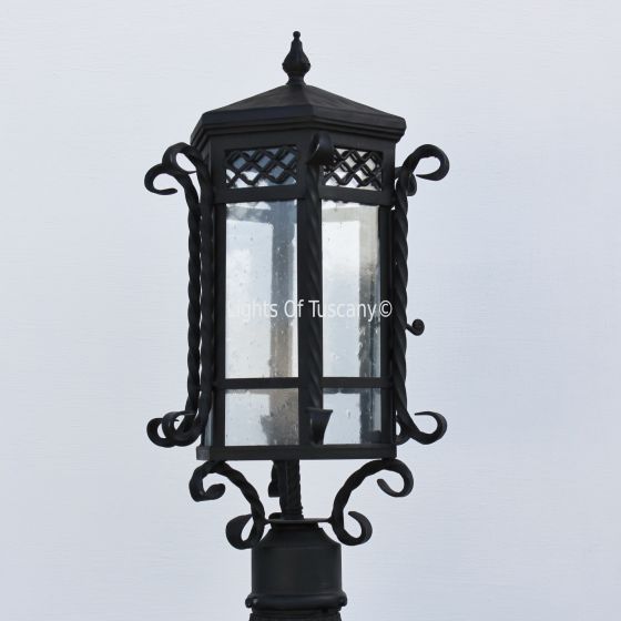 Outdoor Post Lighting-Hand Forged-Wrought Iron