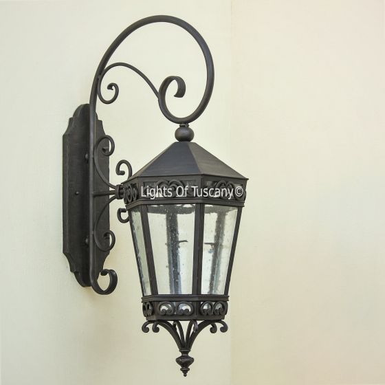 Spanish Style Wrought Iron Outdoor Wall Light
