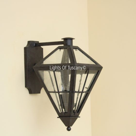 7191-3 Transitional Style Wrought Iron Wall Lantern