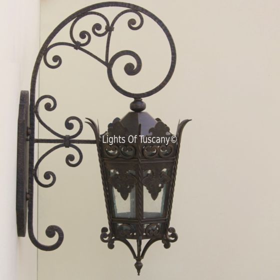 Spanish Revival Outdoor Lighting/ Fixture-Hand Forged-Wrought Iron