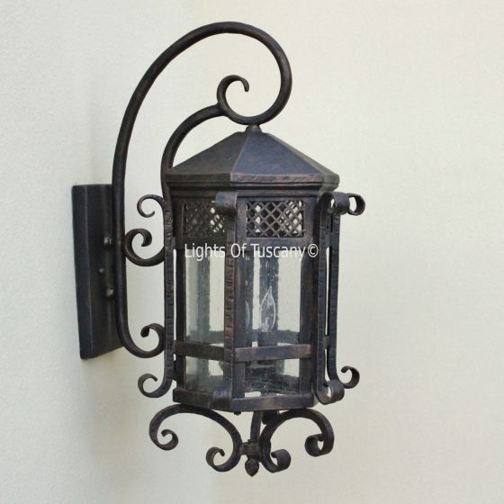 Tuscan Outdoor Exterior Wall Lantern Fixture