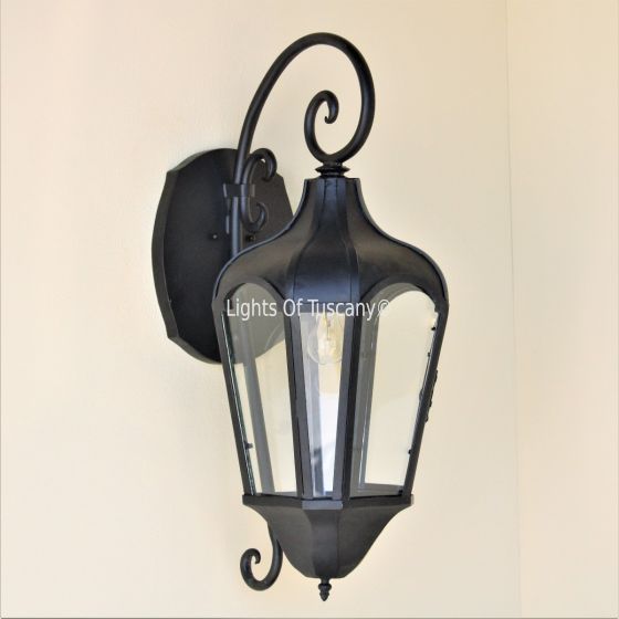 7296-3 Spanish Hacienda Style Wrought Iron Outdoor Light