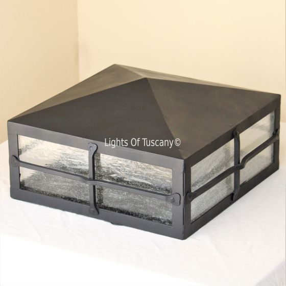 7417-4 Contemporary Wrought Iron Post Light