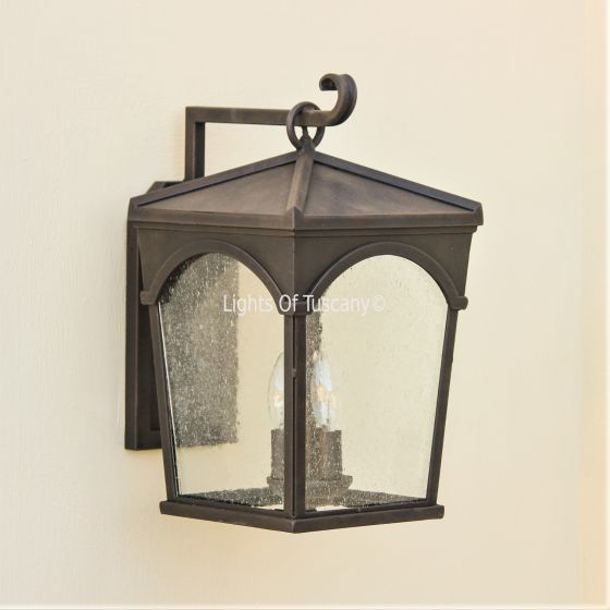 Contemporary Wrought Iron Outdoor Wall Light