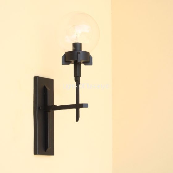 7941-1 Transitional Style Globe Iron Outdoor Light