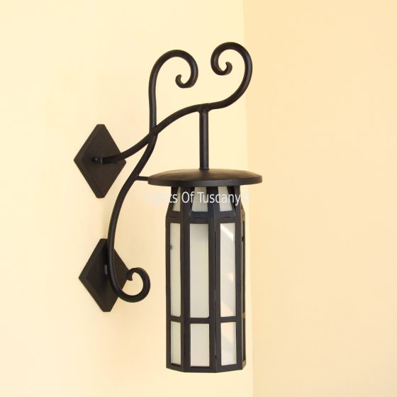 8165-1 Rustic Craftsman Style Iron Outdoor Wall Light