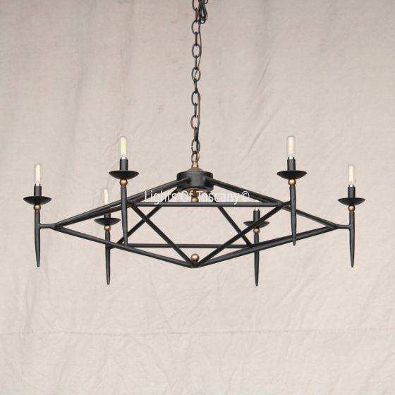 9001-6 Contemporary Modern Style Iron Chandelier