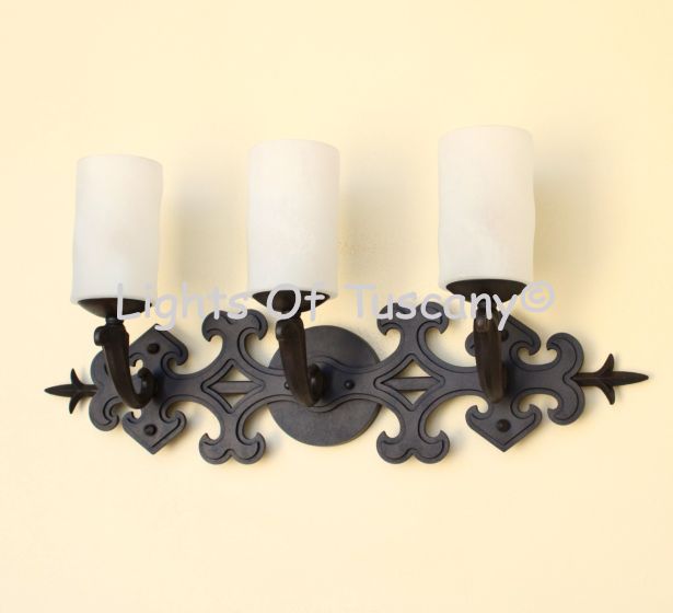 5540-3 Spanish Iron Bathroom Vanity Light