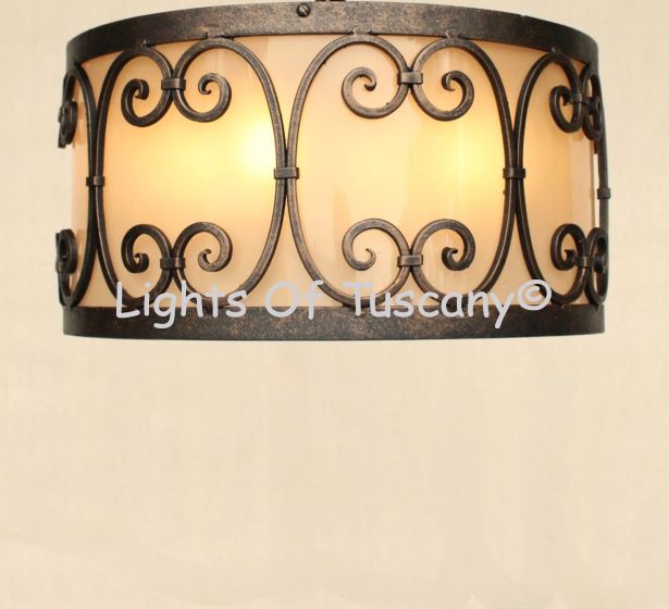 6663-4 Iron Ceiling Flush Mount