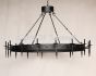 1079-16 Wrought Iron Contemporary Style Chandelier