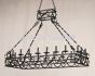 1293-20 Wrought Iron Italian Country Style Island Chandalier 