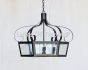 Hanging Lantern, Wrought Iron Light Fixture, French Home Light, Italian Country Lantern, Hanging Lantern Light, Scroll Design Lantern Light, Short Lantern Light, Semi flush lantern light, Spanish Style Hanging Lantern, Outdoor Hanging Light, Outdoor Entry