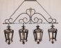 6196-4 Tuscan Style Linear Wrought Iron Hanging Light